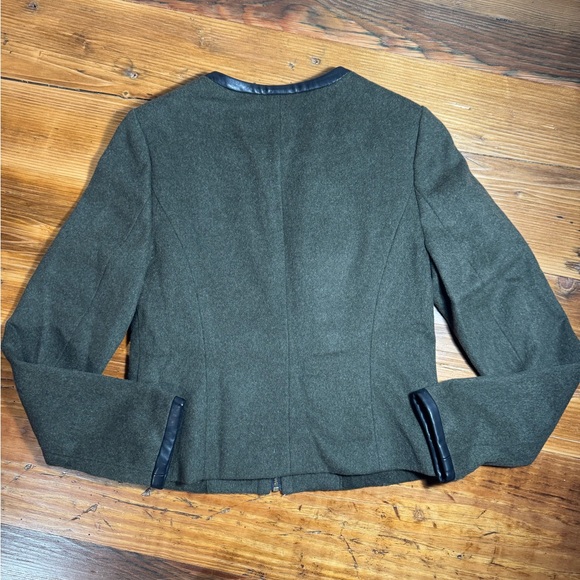 The Limited Women’s Wool Blend Military Utilitarian Army Green Blazer Jacket XS - Picture 13 of 15